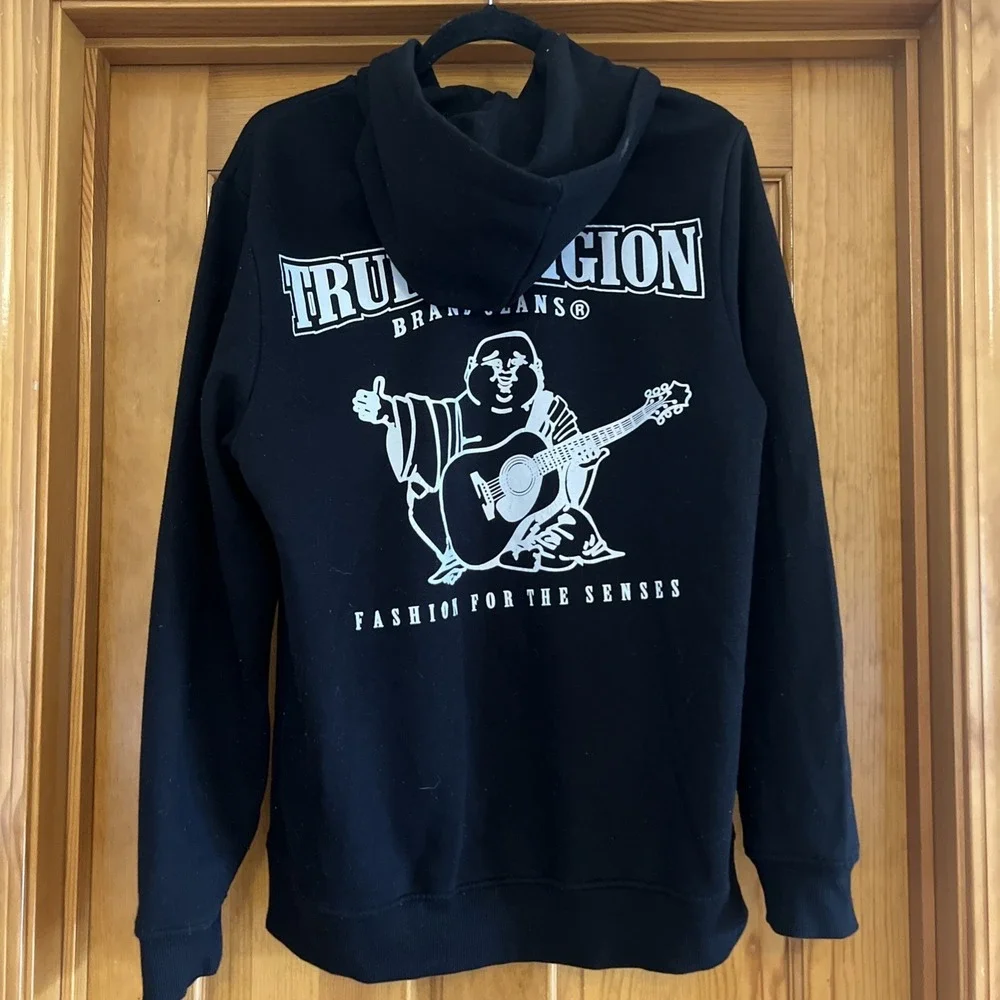 True Religion Men Hoodie Size Large Black